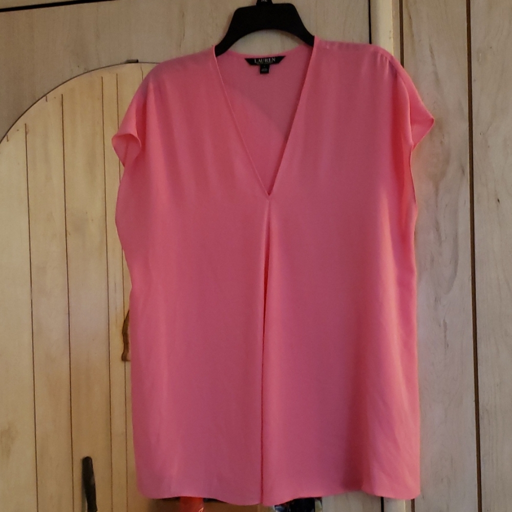 Pink Ralph Lauren Top SZ L